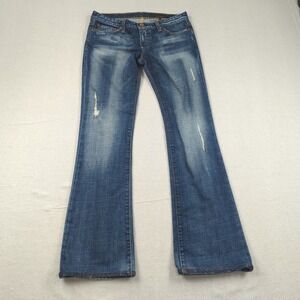 AG Adiano Goldschmied Jeans Womens 27 Blue Boot Cut Western Cowgirl Faded